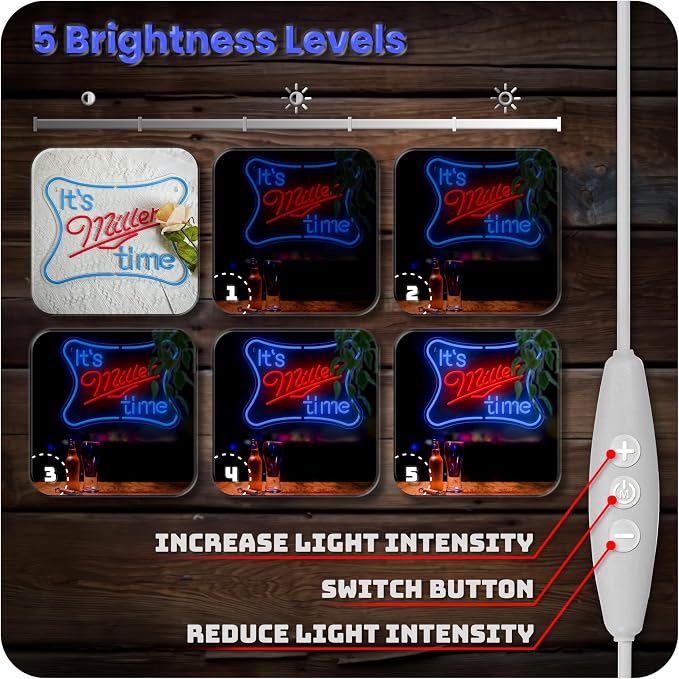 Bar Neon Signs for Wall Decor Dimmable Beer Led Neon Light Signs for Man Cave Home Party Pub Shop Beer Club Bedroom Neon Bar Sign Wall Art Decor