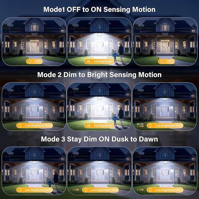 Solar Flood Lights Outdoor with Motion Sensor 3 Modes, 1 Pack | 182 Leds Solar Motion Lights, 3 Head 270° Wide Angle, IP65 Waterproof Security Lights with 16.4FT Cable for Patio Yard Garage