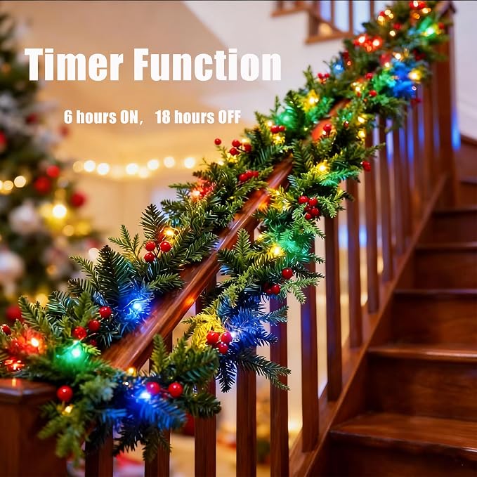 4 Pack Fairy Lights Battery Operated - 16.4ft 50 LED Multicolor | Starry Fairy Lights , 8 Modes Waterproof with Timer for Indoor Outdoor Bedroom Party Holiday Christmas Decor, Copper Wire