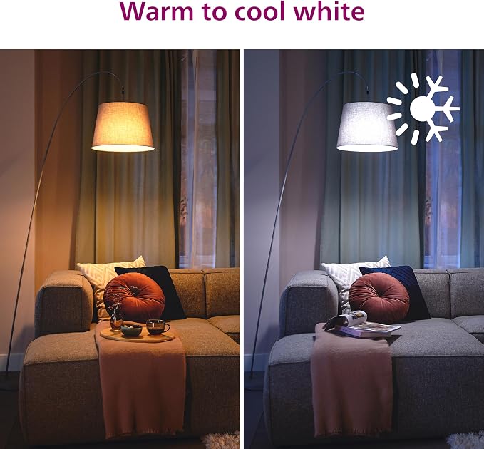 PHILIPS Smart 150W A23 LED Light Bulbs 4-Pack - Connects to Your Wi-Fi - E26- Control with Voice or App + Activate with Motion - Matter Compatible