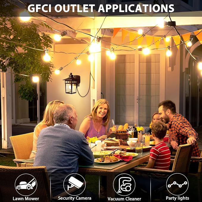 2 Pack Outdoor Light with GFCI Outlet,Bronze Dusk to Dawn Porch Lights Outdoor Wall Light Fixture with Outlet,Aluminum Exterior Lighting Fixtures Wall Mount,Waterproof Outside Lights for House