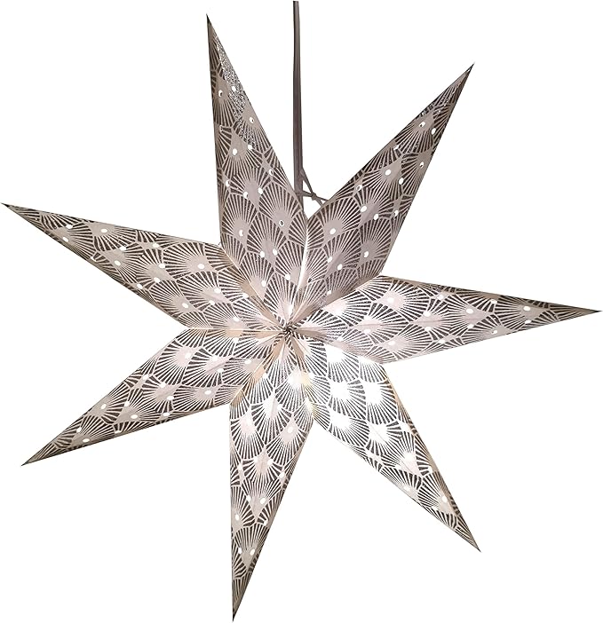 Nuclea Paper Star Lantern with 12 Foot Power Cord Included