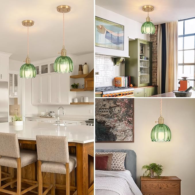 Battery Operated Pendant Light,Mini Hanging Lights 5.1Inch 2500mAh RGB Rechargeable Light Bulb with Remote Control Wireless Adjustable Rechargeable Chandelier for Kitchen Island Hallway