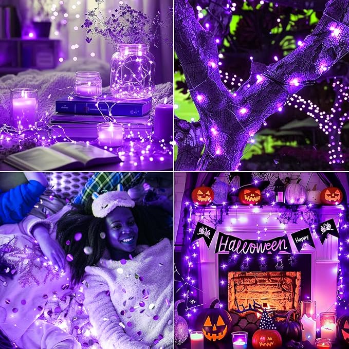 12 Pack Fairy Lights Battery Operated, 7ft 20 LED 3 Modes Speed Twinkle Mini String Lights Waterproof Silver Wire Firefly Starry Lights for Mason Jars Wedding Party Christmas Decorations