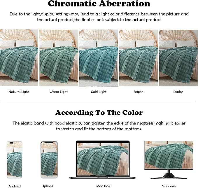 NEWCOSPLAY Twin Blanket for Couch Light Teal Super Soft Flannel Fleece 3D Bubble Lightweight Bed Blanket All Season Use (Light Teal, Twin(60"x80"))