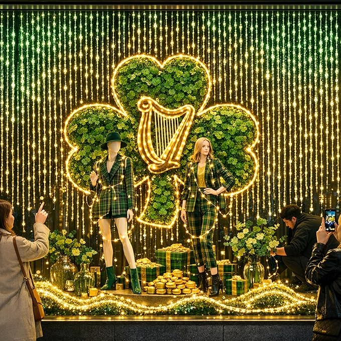 66Ft LED Rope Lights, 16 Color Changing St. Patrick's Day String Lights with Remote, 200 LEDs Outdoor Party Lights for Holiday, Garden, Patio, Décor