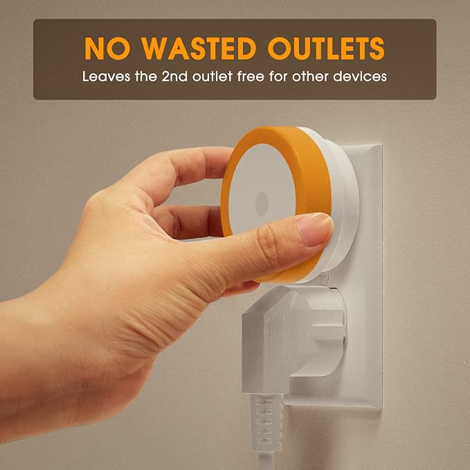 Amber Night Light Orange, LED Night Lights for Kids 4 Pack | Plug in Night Light, Hallway Lights, Wall Light, Nightlight for Adult, 0.6W 60LM