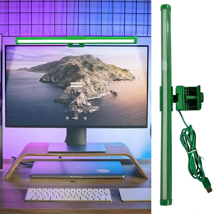 Monitor Light Bar Adjustable Lamp | 3-Color Adjustable Anti-Glare Screen Light for Computer Monitors—Ideal for Office, Home, Dorm, College, Workbench, Cubicle, and Desk Setups