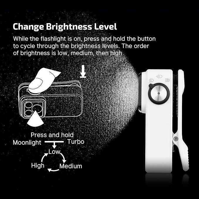 OLIGHT Oclip Pro Rechargeable EDC Clip-on Flashlight, White | Red Light, 500 Lumens Floodlight, Spotlight, Pocket-Sized, USB-C Charging, Magnetic, for Work, Signaling, Outdoor or Home Use