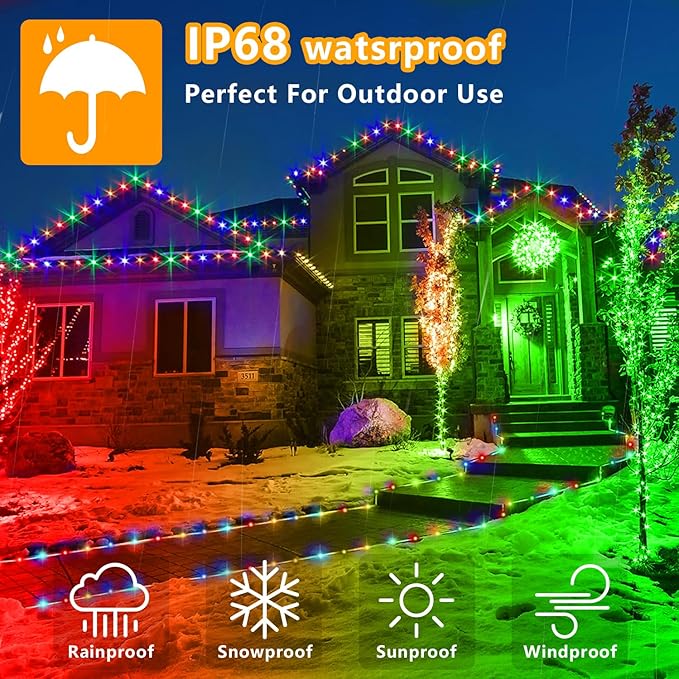 LED Rope Lights Indoor with USB Powered, 66ft 200 LED String Lights Outdoor Waterproof, Tube Lights with 16 Color Changing,Rope Lights for Outside Christmas, Garden, Party,Camping