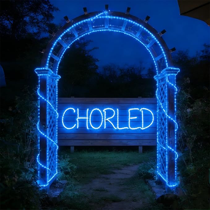 LED Rope Lights,Connectable for Indoor & Outdoor,110V Transparent Flexible Tube Lights,Waterproof LED Rope Lighting for Outside,Deck,Patio,Pool,Camping,Bedroom,Landscape Decor (Blue, 150ft)