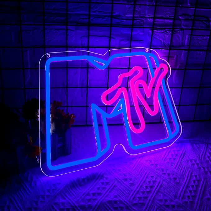 Music Neon Sign for Wall Decor Music LED Light for Man Cave | Dimmable music neon light, bedroom, record studio bar nightclub party concert decor, birthday gifts, size 13.7*9.6 in