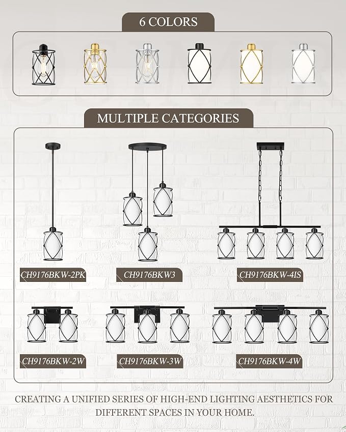 3-Light Oil Rubbed Bronze Bathroom Light Fixtures Over Mirror, 21" UL-Listed Modern Farmhouse Wall Sconce Lights with Milk White Frosted Glass and Metal Cage for Bath, E26, CH9176ORBW-3W