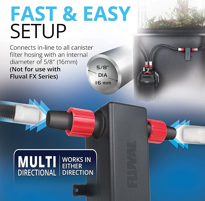 Fluval in Line UVC Clarifier for Aquarium Filters