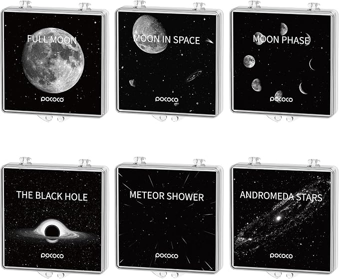 POCOCO Moon and Stars Series Discs, 5K Resolution, Realistic Patterns, 6 Pieces