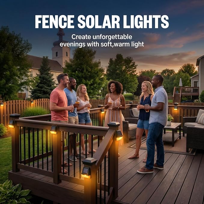 6 Pack Magnetic Solar Lights for Raised Garden Beds | Solar Powered Flower Beds Light Outdoor, Waterproof Fence RV Lamp for Planter Boxes, Patio, Balcony, Yard