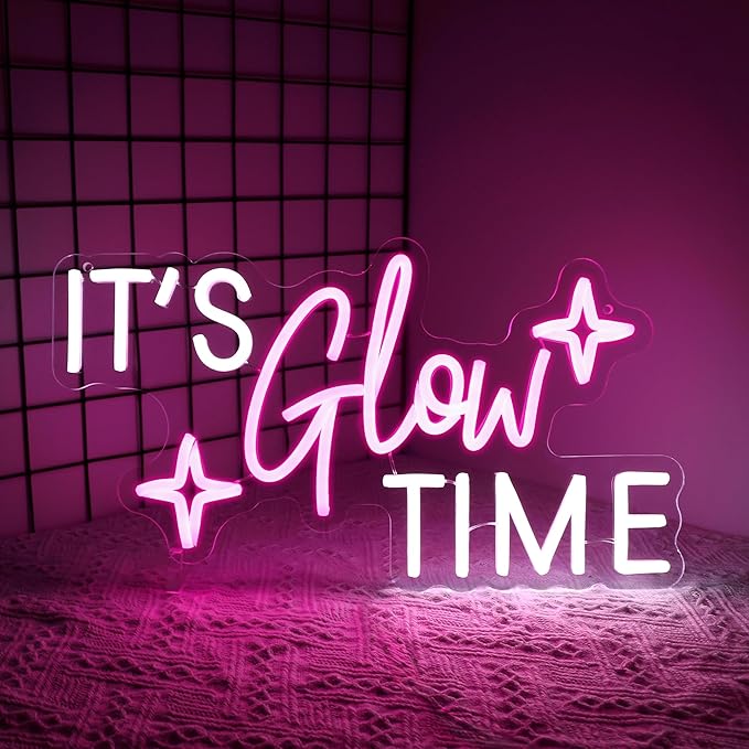 Neon Sign Led Neon Lights Neon Signs for Wall Decor USB Powered Led Neon Signs for Room Decoration (Glow Time)