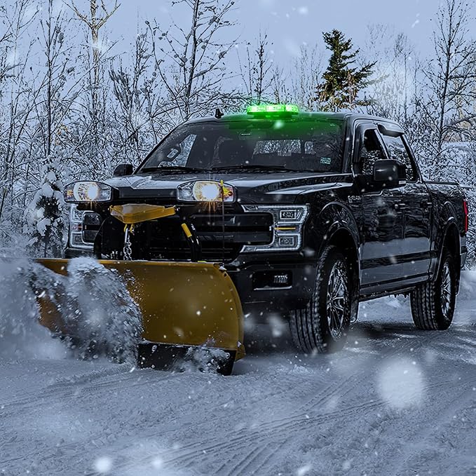 Nilight 12 Inch Roof Top Strobe Lights 48LED Hazard Light Emergency Safety Warning LED Flashing Bar Magnetic Mount 12V 24V Cars Trucks Tractors Snow Plows Construction Vehicles