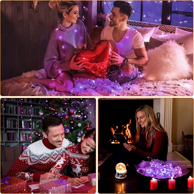 12 Pack Fairy Lights Battery Operated String Light，7FT 20LED Waterproof Silver Wire Christmas Lights Outdoor,Firefly Mini Light for Bedroom Party Birthday Wedding Indoor Decorations Home Decor | 7FT Waterproof Silver Wire Christmas Lights Outdoor, Fire...
