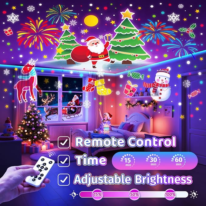 Sensory Toys for Kids with Autism, 15 Soothing Sounds+15 Films+ 315 Colors Night Light Projector, 360°+Easy Remote Control+Rechargeable Sensory lamp, Musical Sensory Toys for Sensory Room Must Haves