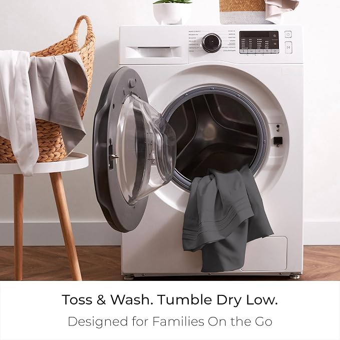 Mellanni Bed Skirt Full Size - Tailored Drop Bed Skirting | 15-Inch Pleated Dust Ruffle - Hotel Luxury Bedding - Wrinkle, Fade, Stain Resistant - 1 Bedskirt (Full, Gray)