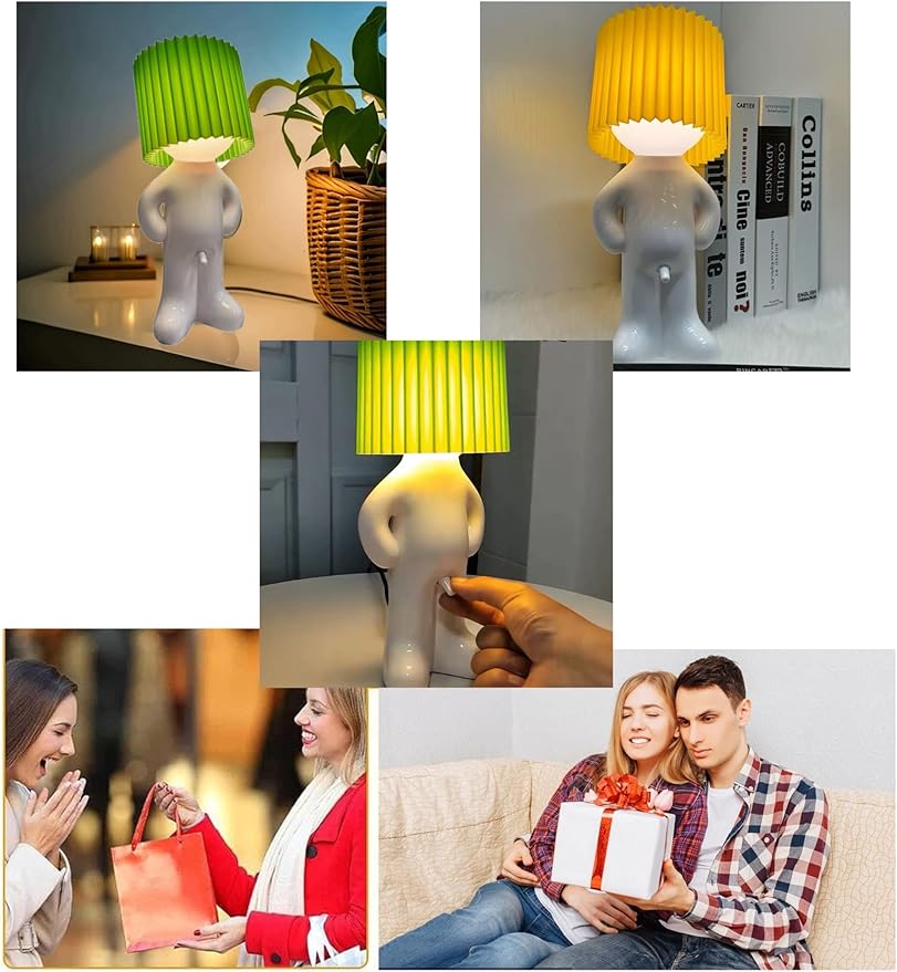 Bedside Night Light, shy man lamp,gag gifts funny adult，Birthday Christmas Gifts for Men Women,Birthday Gifts for Men Women friend, Funny Anniversary Gag Gifts, White Elephant Gifts for Adults