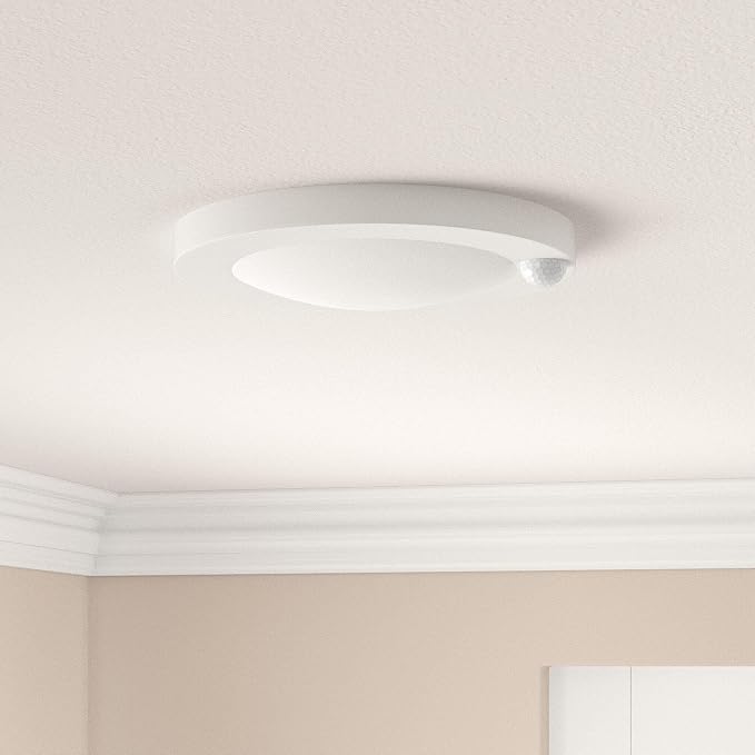 ZAGO LED 6" 120 Volts Closet Light Wired, PIR Motion Sensor Ceiling Disc Light, 15W, 1100 Lumens, CRI>80, 3000K Warm White for Closet, Laundry, Garage, Pantry, Wet Location, ETL, White, 2 Packs
