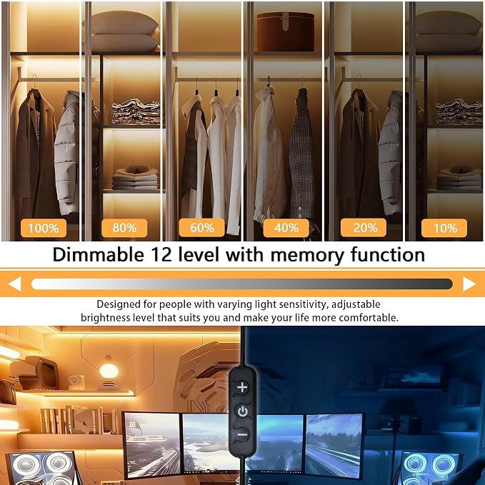 COB Warm White 30Ft LED Strip Lights 24V Super Bright LED Rope Lights Dimmable Flexible High CRI95+ Light Strip for Bedroom,LED lights Strip Under for Cabinet Kitchen Decor DIY,Under Cabinet Lights