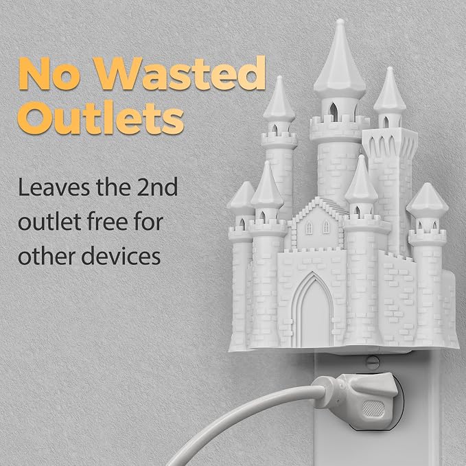 Night Lights Plug into Wall,3D Printed Castle Night Light | 3000K Soft White NightLight, 3 Level Brightness Adjustable Dimmable Nightlights with Dusk to Dawn Sensor for Bathroom Hallway