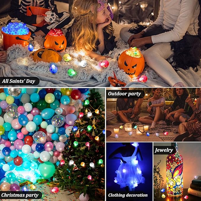 50PCs Mini Led Lights, Led Balloons Light for Party Decorations Neon Party Lights for Paper Lantern Easter Eggs Birthday Party Wedding Halloween Christmas Decoration(Glow steadily Blue)