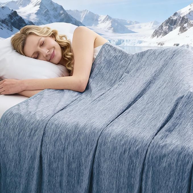 Cooling Blanket Twin Size, 60"x80" Cooling Blankets for Hot Sleepers, Cold Blanket Thin Lightweight Breathable Soft for Couch Bed, Lightweight Blanket Keep Cool for Night Sweats