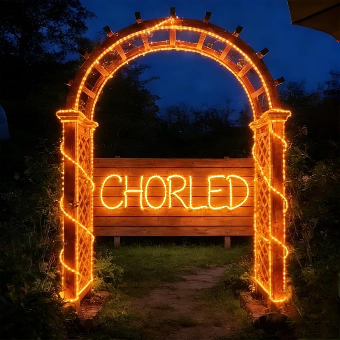 50ft Orange Rope Lights, Connectable for Indoor & Outdoor,110V Transparent Flexible Tube Lights,Waterproof Clear LED Rope Lighting for Outside, Deck, Patio, Pool, Camping, Bedroom Decor Landscape