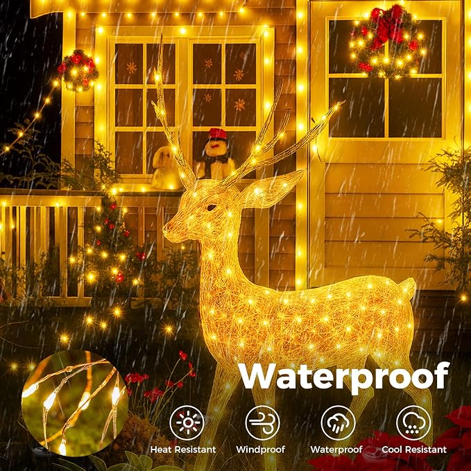 btfarm 2 Pack Fairy Lights Plug in with Remote, 33FT 100 LED Twinkle Lights | Dimmable & Timer, 8 Modes String Lights, IP65 Waterproof for Bedroom Garden Christmas Decorations Indoor Outdoor, Warm White