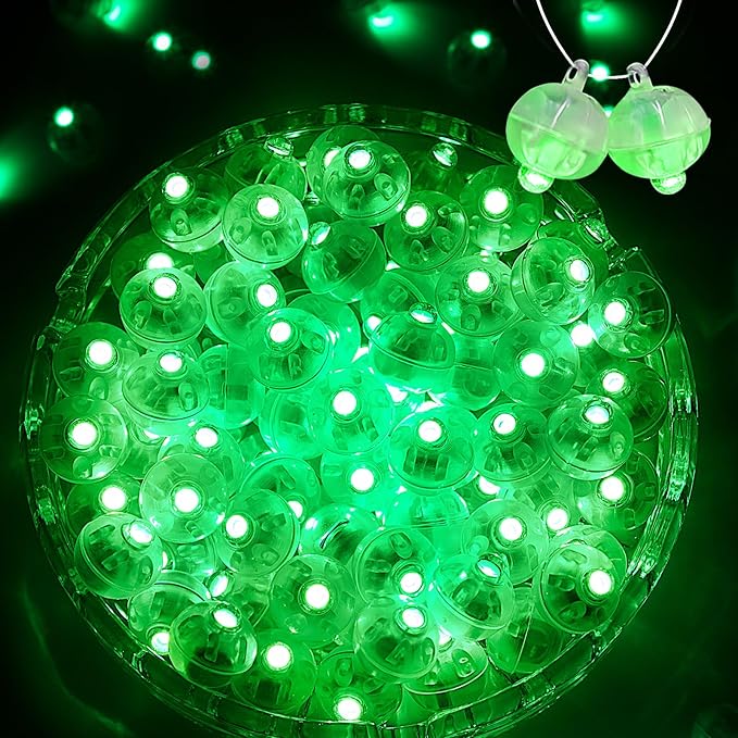 50PCs Mini Led Lights, Led Balloons Light for Party Decorations Neon Party Lights for Paper Lantern Easter Eggs Birthday Party Wedding Halloween Christmas Decoration(Glow steadily Green)