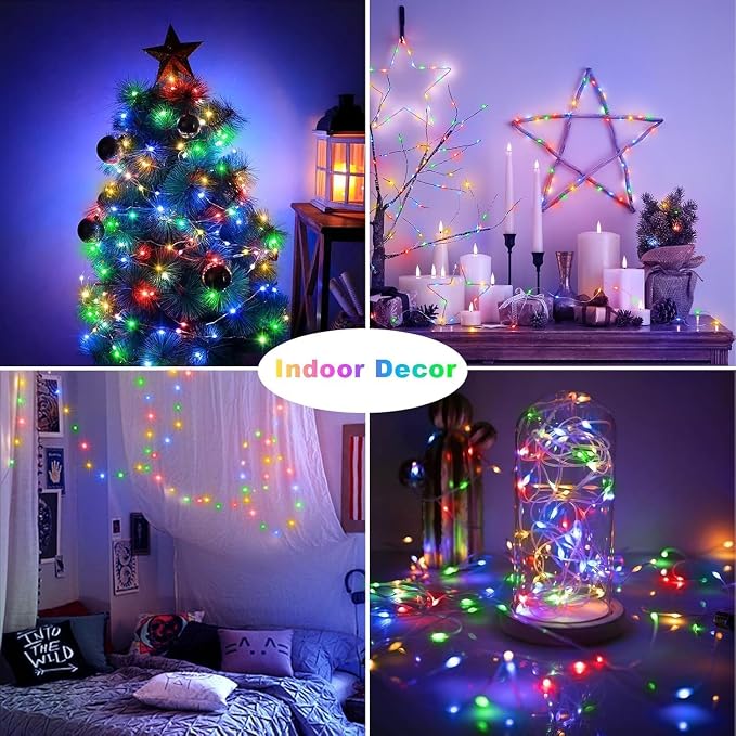 YJFWAL 12 Pack 10ft 30LED Starry String Lights with 8 Modes Timer Function Waterproof Fairy Lights Battery Operated(AAA Batteries Included) for DIY, Wedding, Party, Patio, Garden Decor (Multi Color)