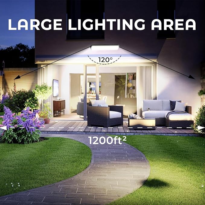 6 Pack 100W LED Shop Lights, 14000LM 6000K Plug in Garage Light with 6FT Power Cord, IP66 Waterproof Work Light for Garage, Outdoor, Workshop, Yard, Indoor, Warehouses, Carport