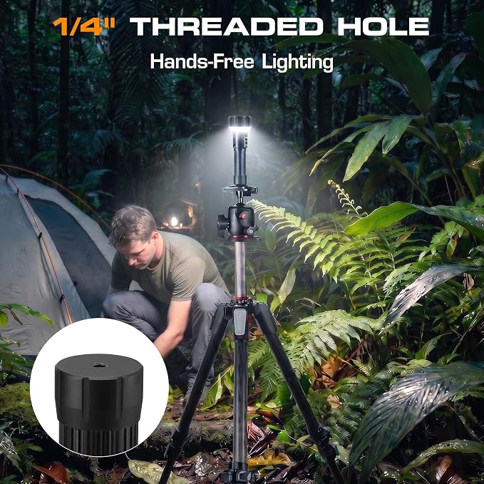 EverBrite 1700LM Rechargeable Flashlight with Spotlight, Floodlight & RGB | Digital Power Display, 14 Modes, RGB Light, Memory Function, 4500mAh, Aluminum Body, Hook, Tripod Mount for Camp, Emergency