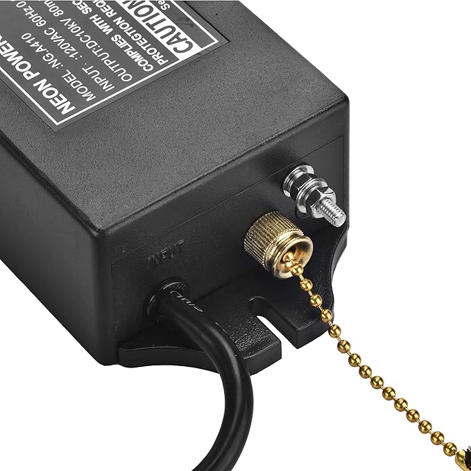 10KV 10000V Power Supply for Glass Neon Sign Electronic Neon Light Beer Signs Bar Lights Transformer 120V 50/60Hz(UL Approval)
