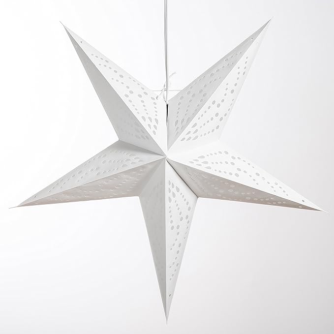 Frozen Paper Star Lantern with 12 Foot Power Cord Included