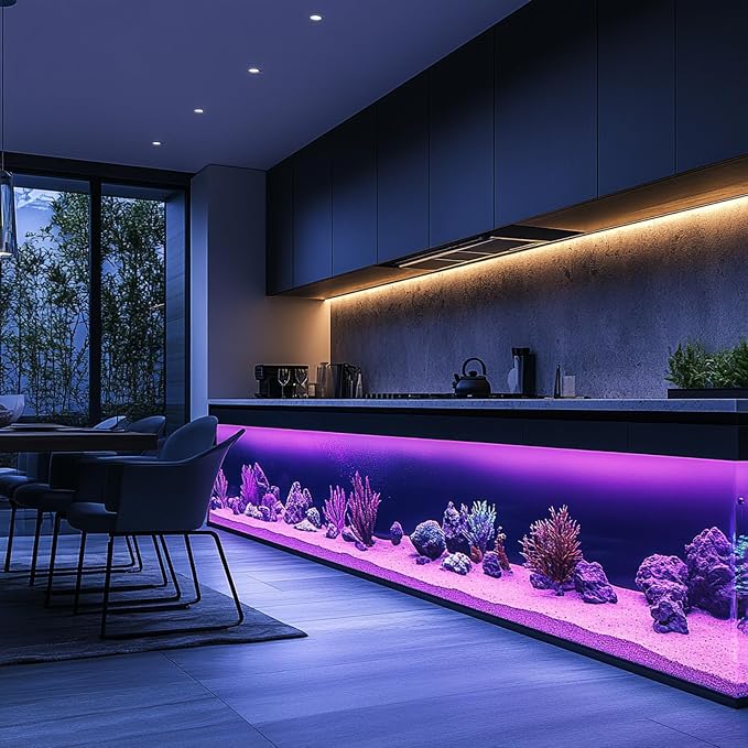 LED Strip Lights 24V COB Purple Dimmable LED Lighting16.4ft (Kit) | Super Bright, Dotless High Density 7.2W/m, 8mm Width Cuttable Flexible, Home DIY Commercial Decoration