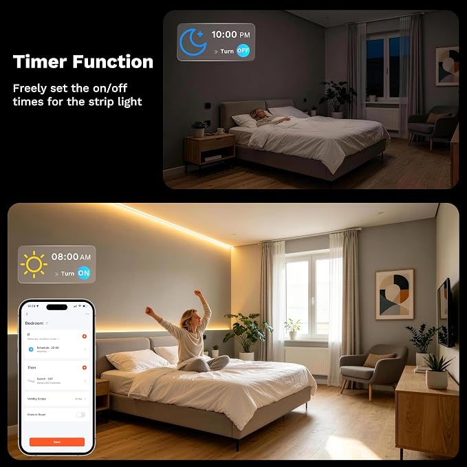 MIWISE Matter LED Controller,2.4GHZ WiFi 4 Zones RF Remote Kit for LED Strip Light,Works with Tuya/Alexa/Google Home/Apple Homekit/Siri,for Dimming/CCT/RGB/RGBCCT/RGBW COB LED Strip Light DC12-48V