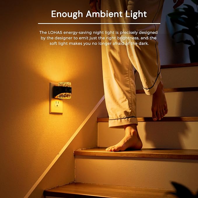L LOHAS LED Motion Sensor Night Light,5CCT Night Lights Plug into Wall | 2 Pack Color Temperature Change Night-Light,Acrylic Bubble Dimmable Nightlight with Dusk to Dawn Sensor for Bathroom Hallway