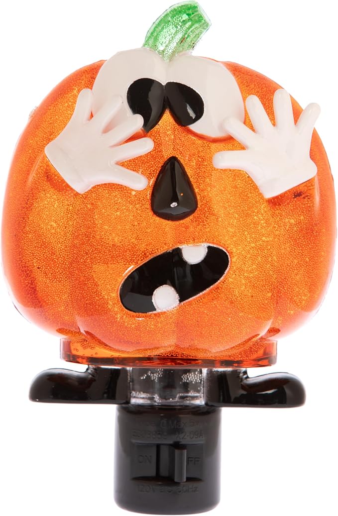 Creative Hobbies Silly Pumpkin Halloween Night Light - Includes 5W C7 and Rotational Socket with On/Off Switch