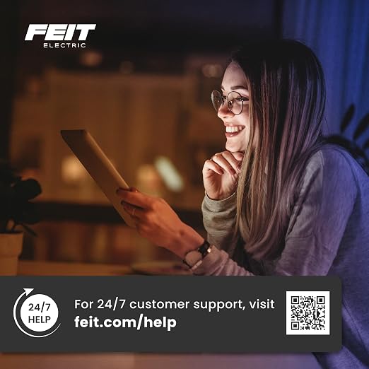 Feit Electric Dimmer Switch Remote, Wireless Smart Lighting Control, Push-Button Dimming, Beacon Control for Up to 4 Wired Dimmers, Battery-Powered (CR2032 Button Cell, 4-Year Life), DIM/Companion