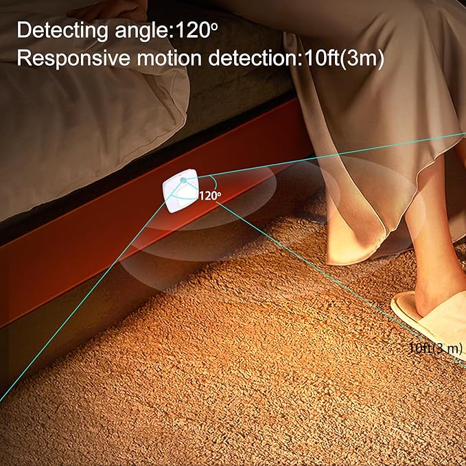 BIGMONAT Motion Sensor Tap Light,Battery Operated Push Lighting, Wireless Puck Lights, Stick-Anywhere Under Cabinet Counter Lights,Easy to Install for Stair/Kitchen/Hallway（White, 3Pack ）