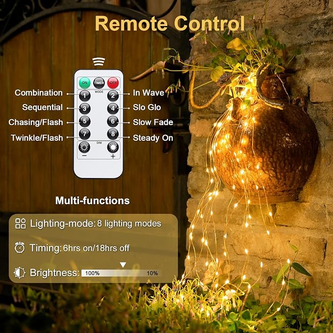JMEXSUSS 2 Pack Fairy Lights Battery Operated with Remote, Warm White | Total 400LED 132ft String Lights, Twinkle Fairy Lights for Bedroom, Classroom, Dorm, Tree, Party, Patio, Indoor Outdoor Decor