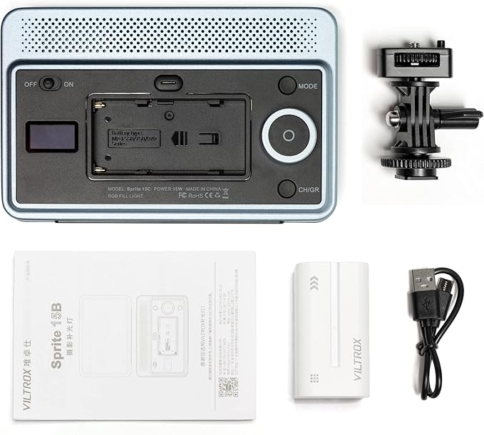 VILTROX 18W 2800K-6800K CRI 95+ On Camera LED Panel Video Light, 1800LUM Smartphone Control LED Key Light, Dimmable Photography Fill-in Lamp 10 Lighting Effects for Photography YouTube Tiktok