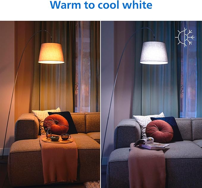 PHILIPS Smart Lighting Connected Light Bulbs, 2-Pack, Color A19 60W 800LM E26 Indoor LED Lights, Smart Bulbs with Motion Detection, Control with Voice or App