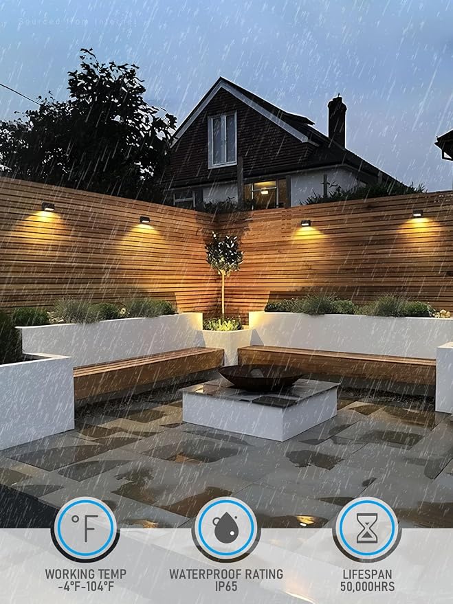 LEONLITE 4-Pack 4 Inch 5CCT Low Voltage LED Fence Lights 3W LED Deck Lights | 1800K/2700K/3000K/4000K/5000K, CRI90, 12-24V AC/DC, Landscape Step Railing Light, IP65, UL Listed Cord, Black, Aluminum