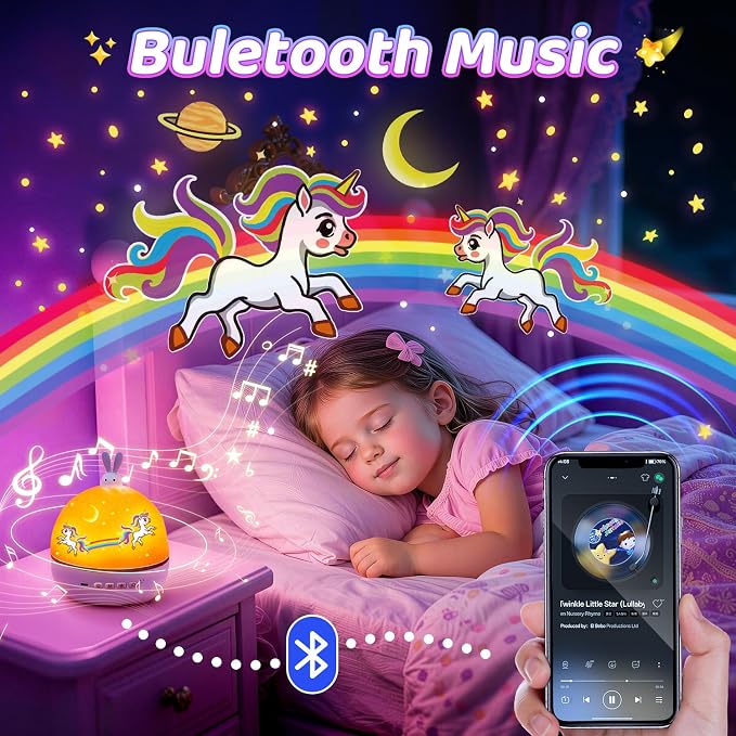 One Fire Dinosaur Night Light Projector, with 15 Films & Bluetooth Music | Remote-Controlled Ocean Projector, Rechargeable Star Night Light for Kids, Sound Machine Dinosaur Gifts for Boys.